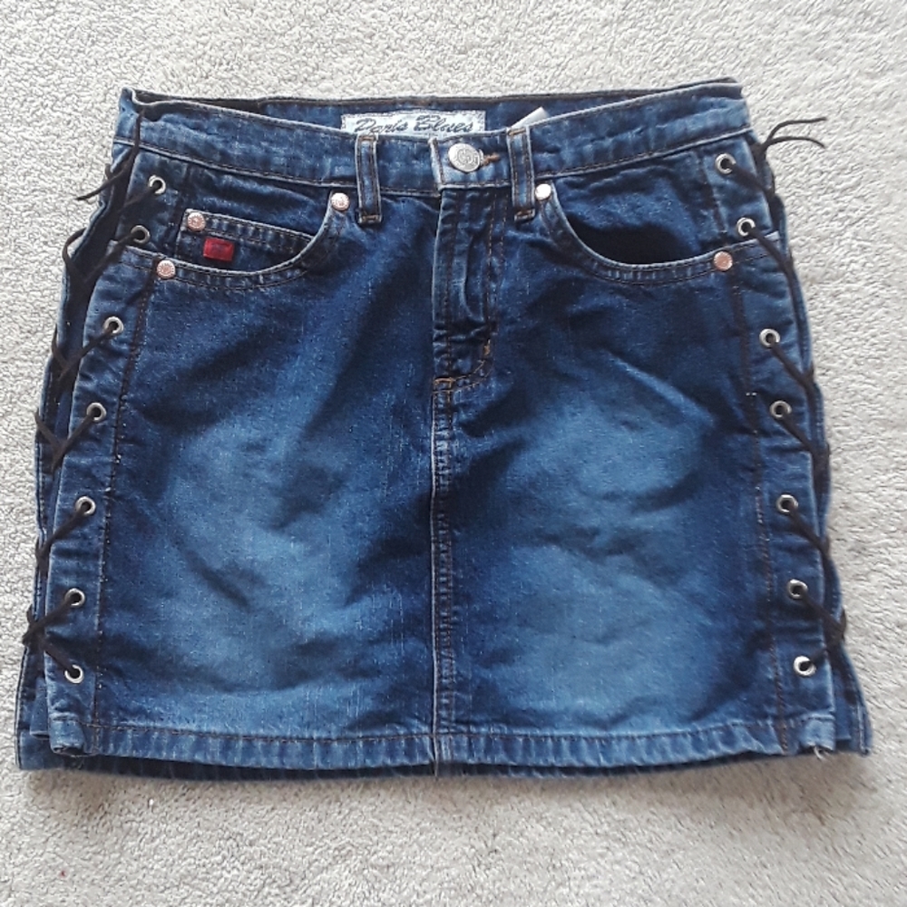Denim mini skirt